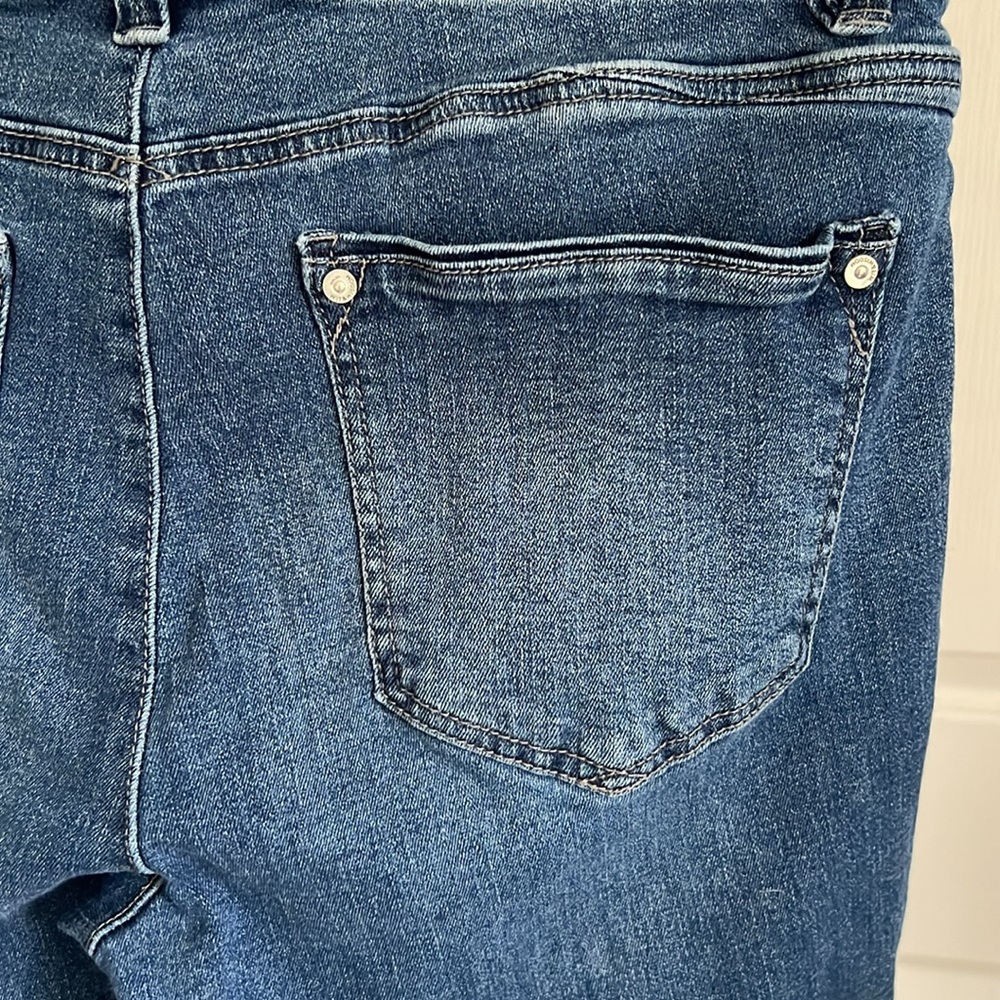 Wit and Wisdom Cropped Raw Edge Denim Jean Womens Sz 12 Petite - Picture 7 of 15